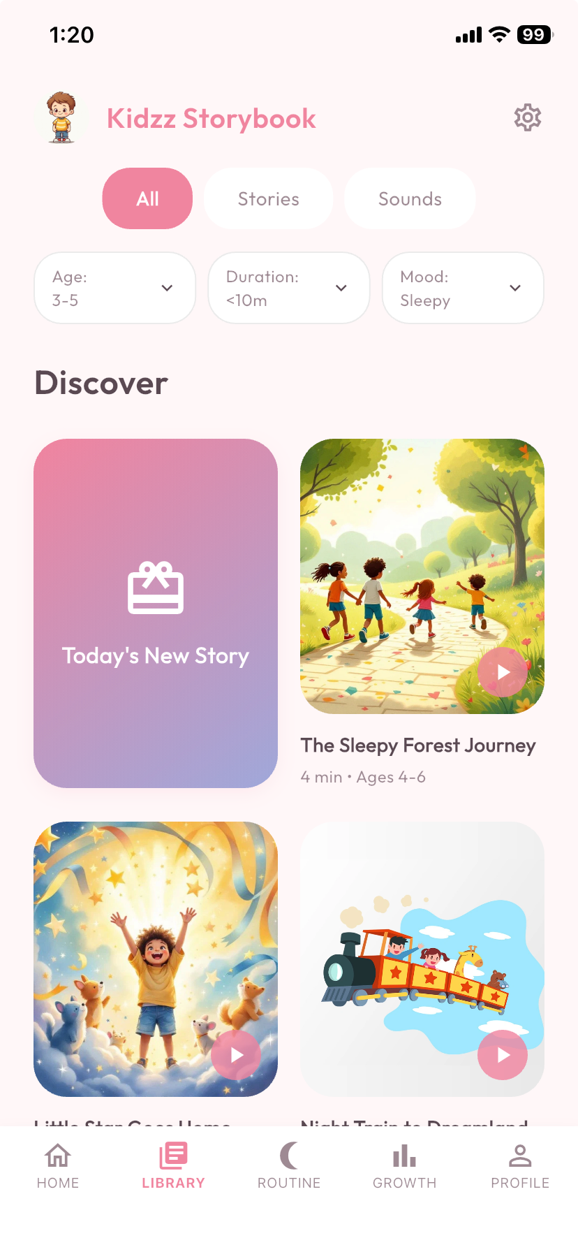 Kidzz App Right Screen